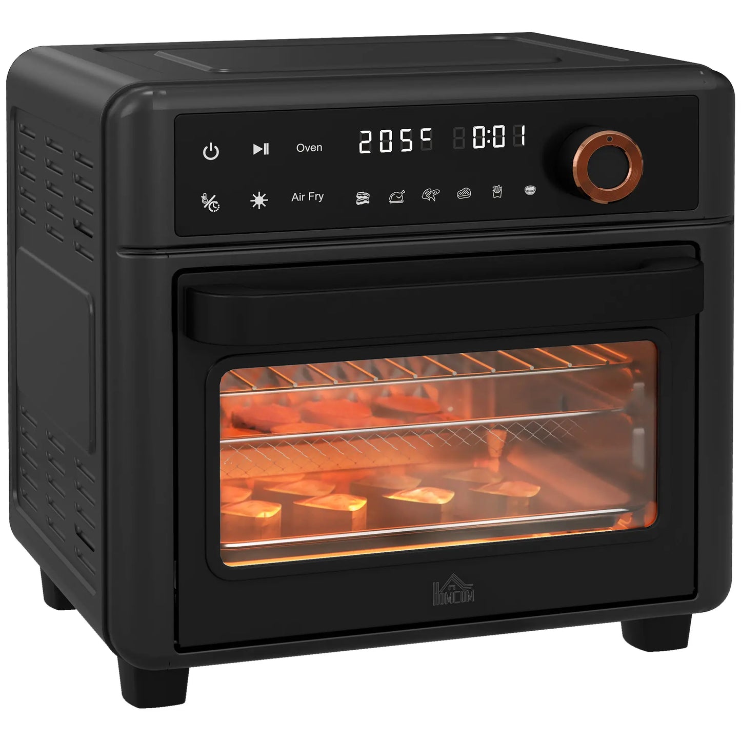 HOMCOM Air Fryer Oven, 13L Mini Oven, Multifunction Countertop Convection Oven w/ 12 Presets 1500W
