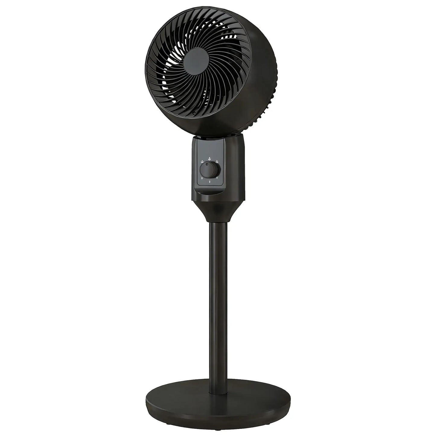 HOMCOM Air Circulator Fan Pedestal Cooling Fan with 3 Speed & Carry Handle, Black