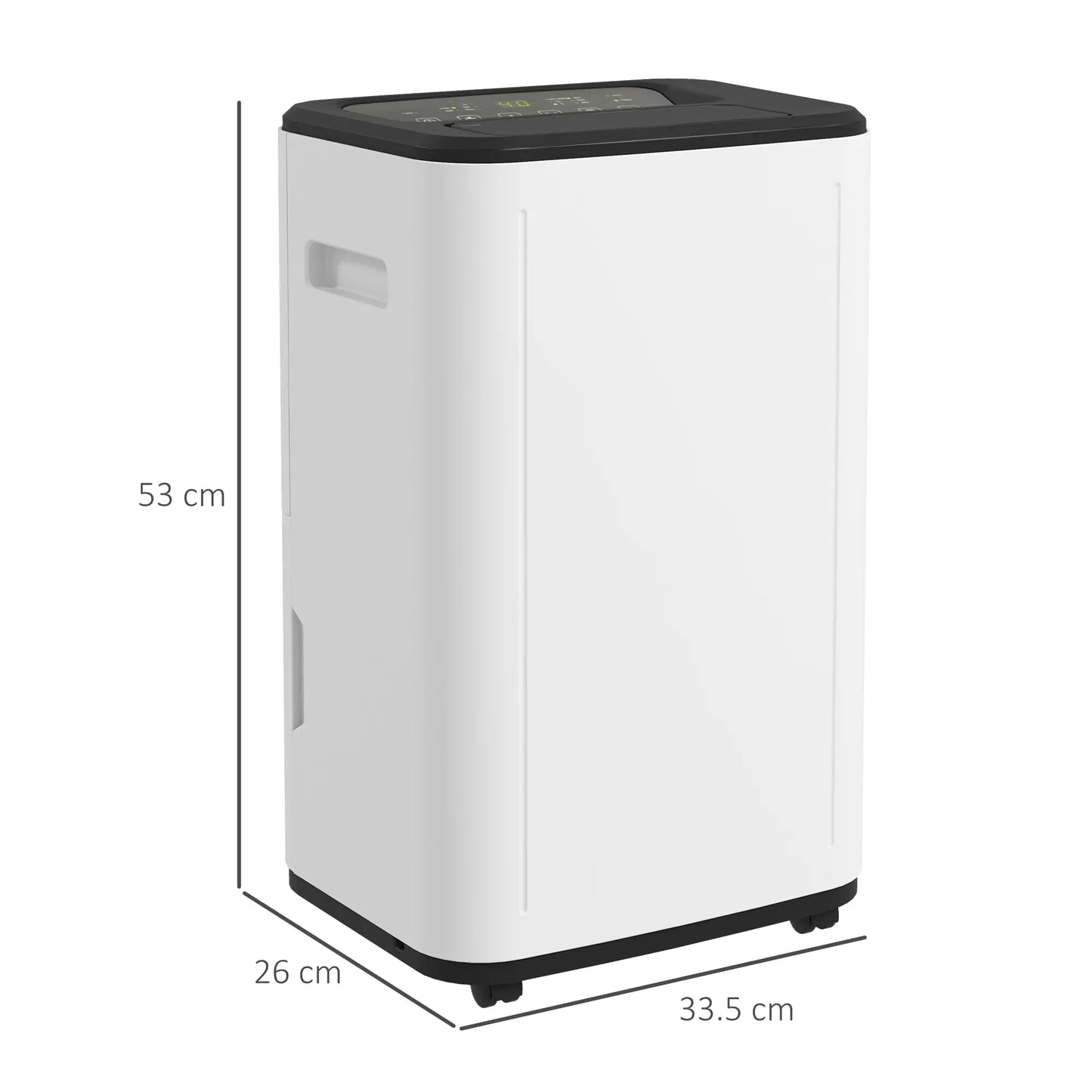 HOMCOM 6000mL Portable Dehumidifier with 24H Timer, 3 Modes, 20L/Day, for Home Laundry Basement