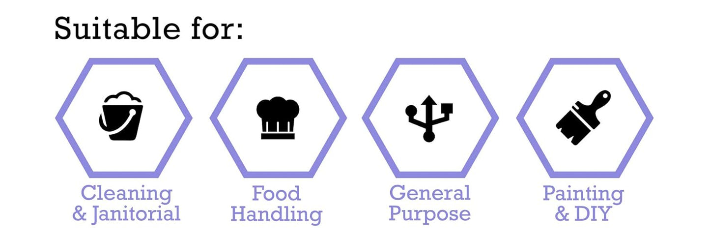 Clear Vinyl Disposable Gloves, Powder, Latex Free, Box of 100, Large