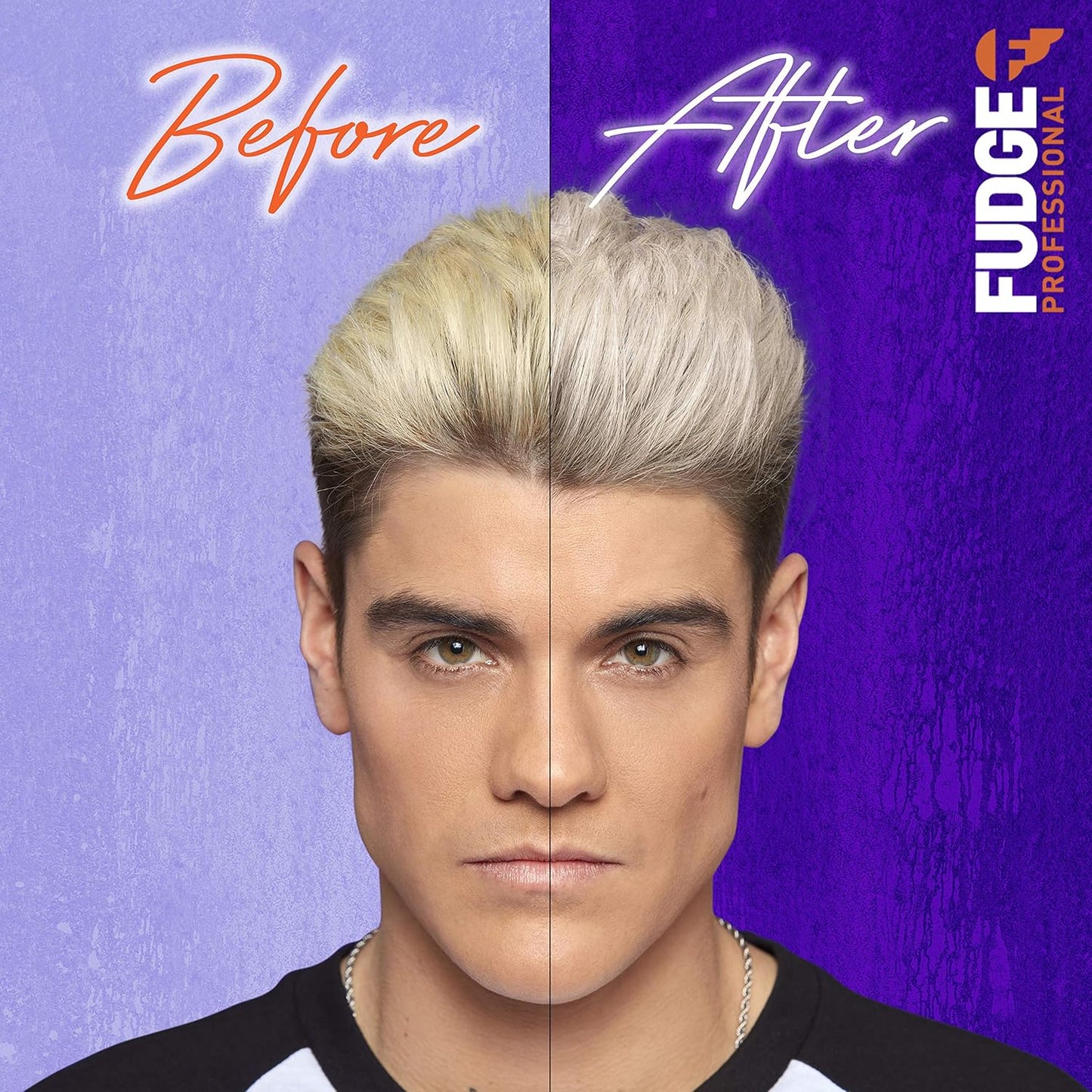 Fudge Professional Purple Hair Toning Shampoo, Travel Size, Clean Blonde Damage Rewind Shampoo, 50ml