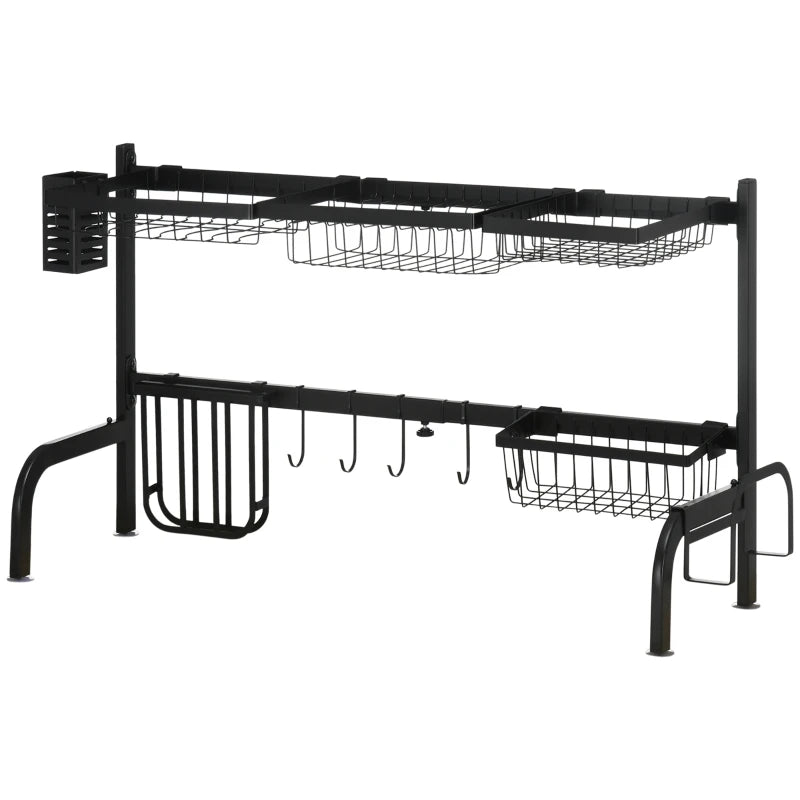 Adjustable Dish Drainer Over The Sink Drying Rack