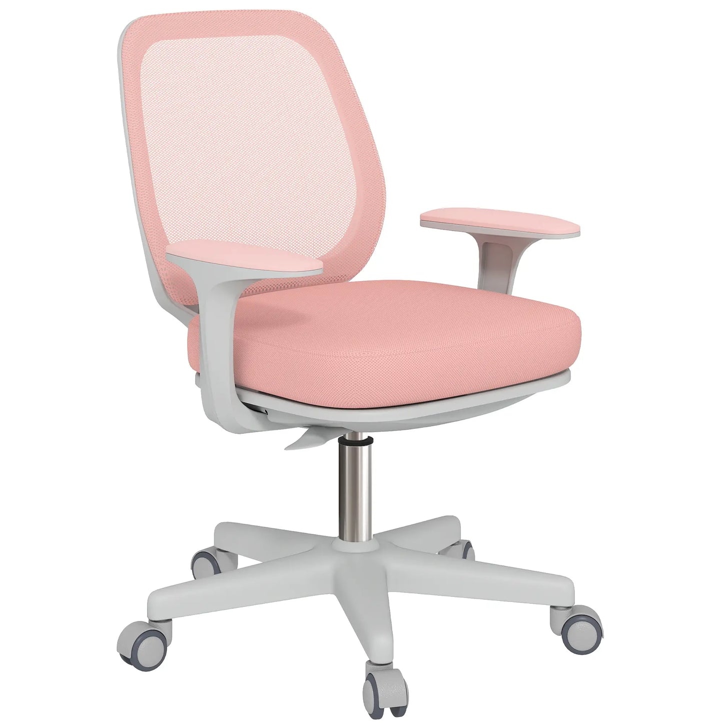 Vinsetto 44-56cm Mesh Back Office Chair with Adjustable Height - Pink