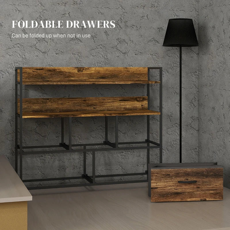 Brown 5 drawer dresser with spacious compartments