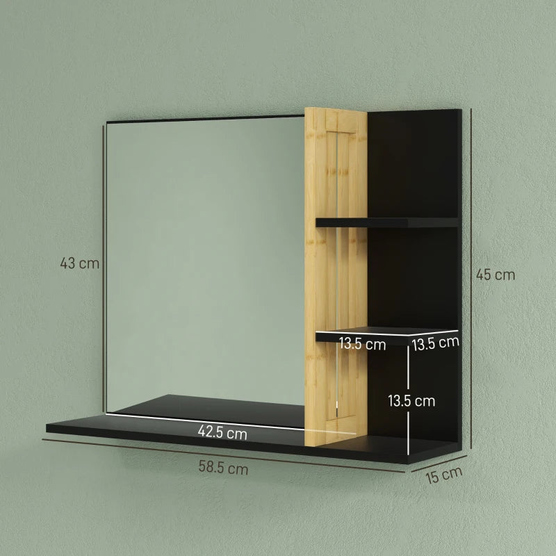 Decorative bamboo mirror for a rustic look