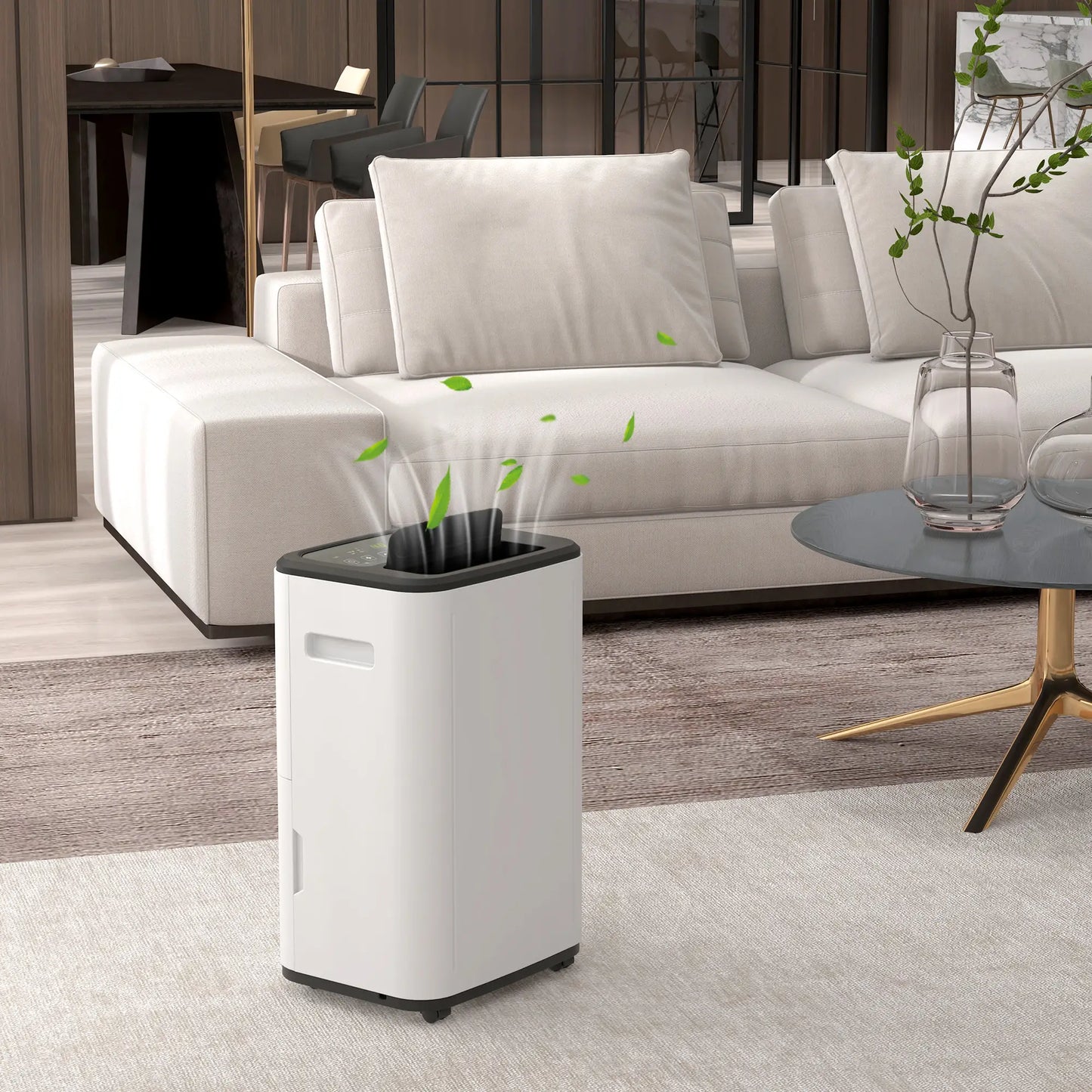 HOMCOM 6000mL Portable Dehumidifier with 24H Timer, 3 Modes, 20L/Day, for Home Laundry Basement