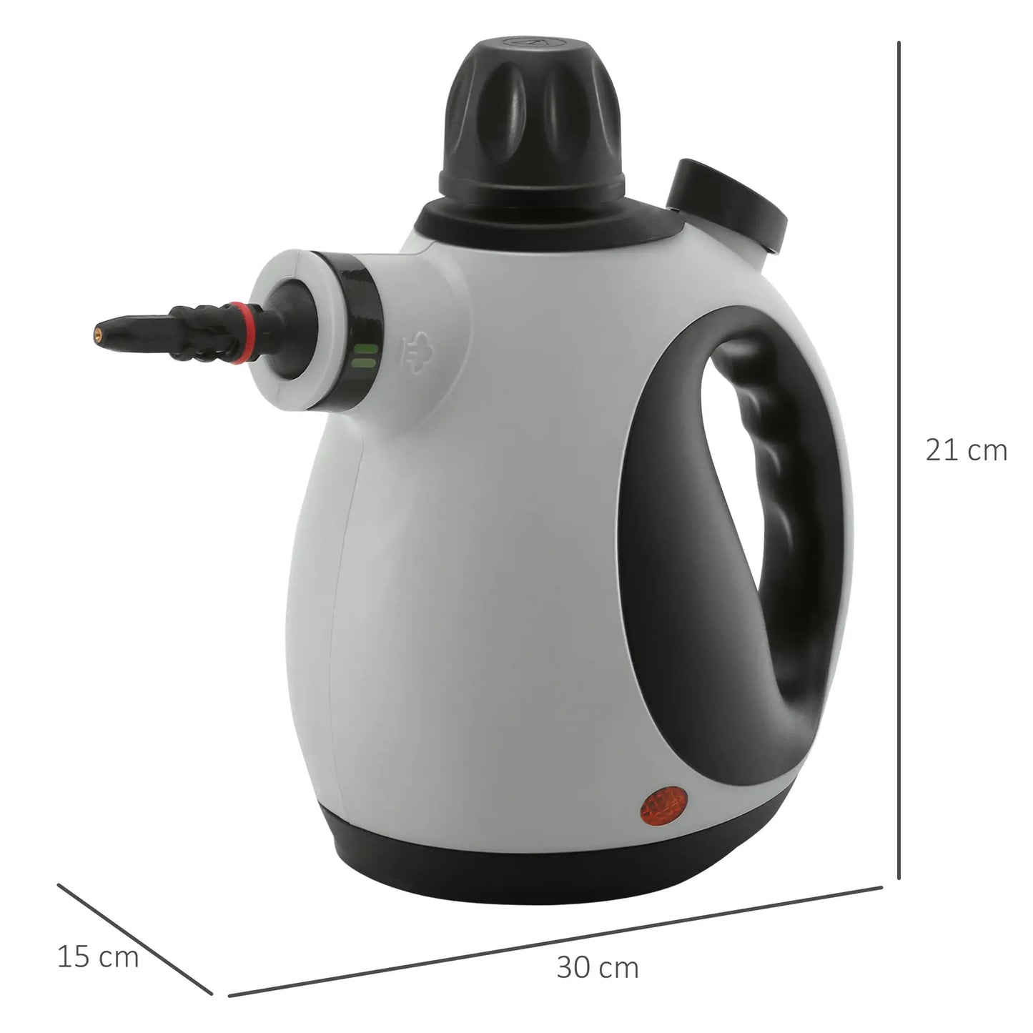 HOMCOM Handheld Steam Cleaner for Chemical Free Cleaning, Portable Multi-Purpose Steamer with 9 Pcs Accessory