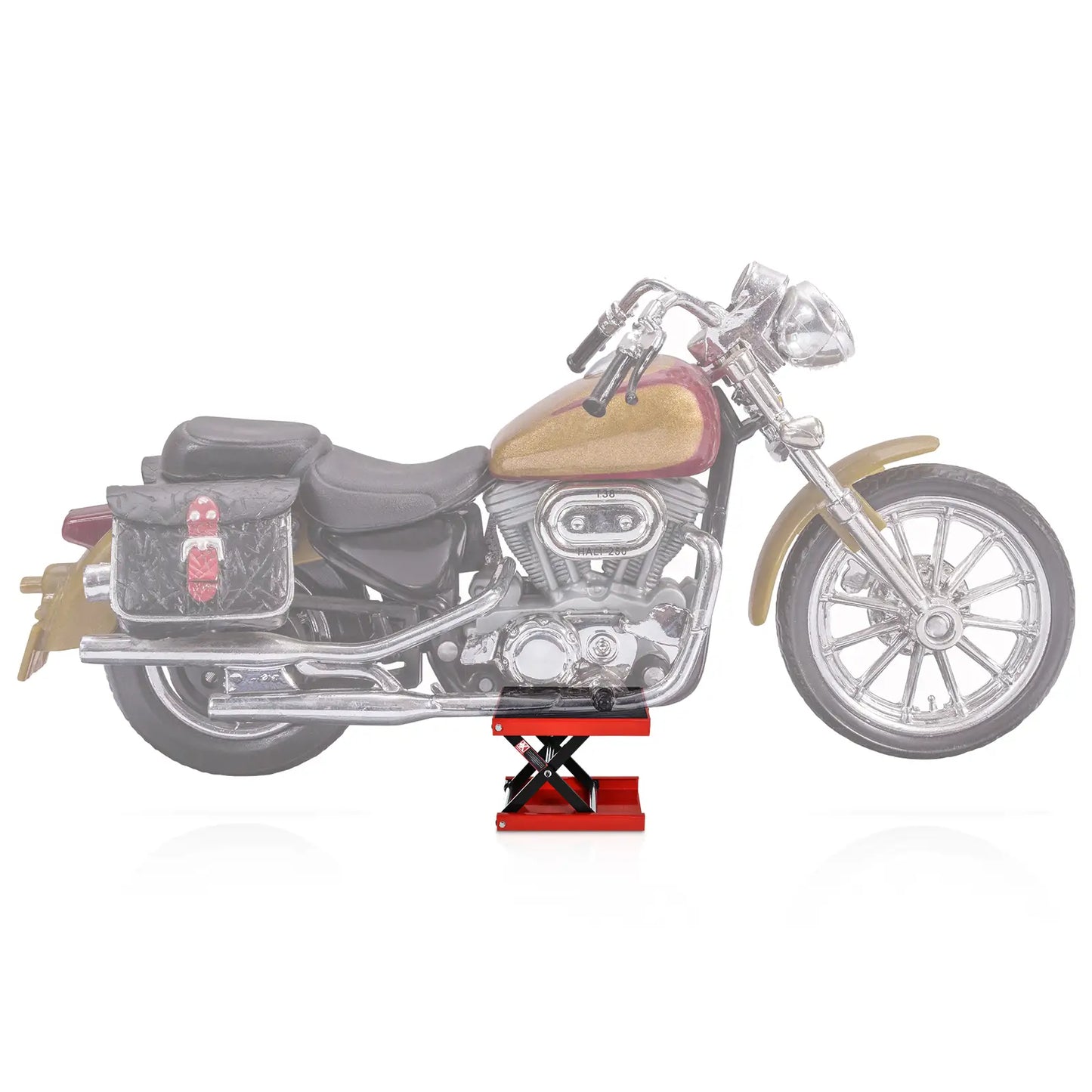 DURHAND 500KG Motorcycle Scissor Lift Jack, Height Adjustable Motorbike Stand, Heavy Duty Steel Repair Lift Hoist for Home Garage