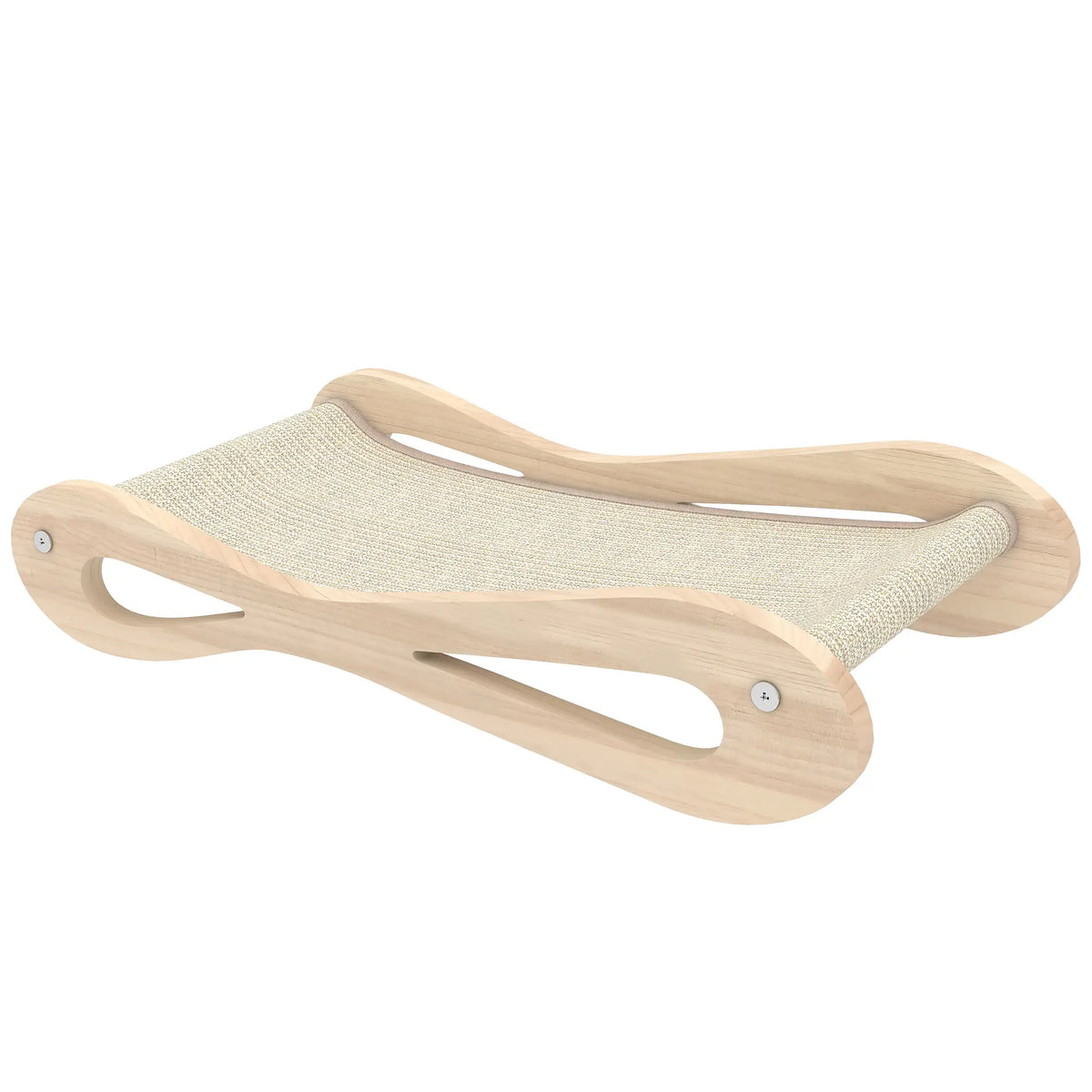 PawHut 2 in 1 Sisal Cat Scratcher Bed Cat Scratching Board and Lounger, Cream White