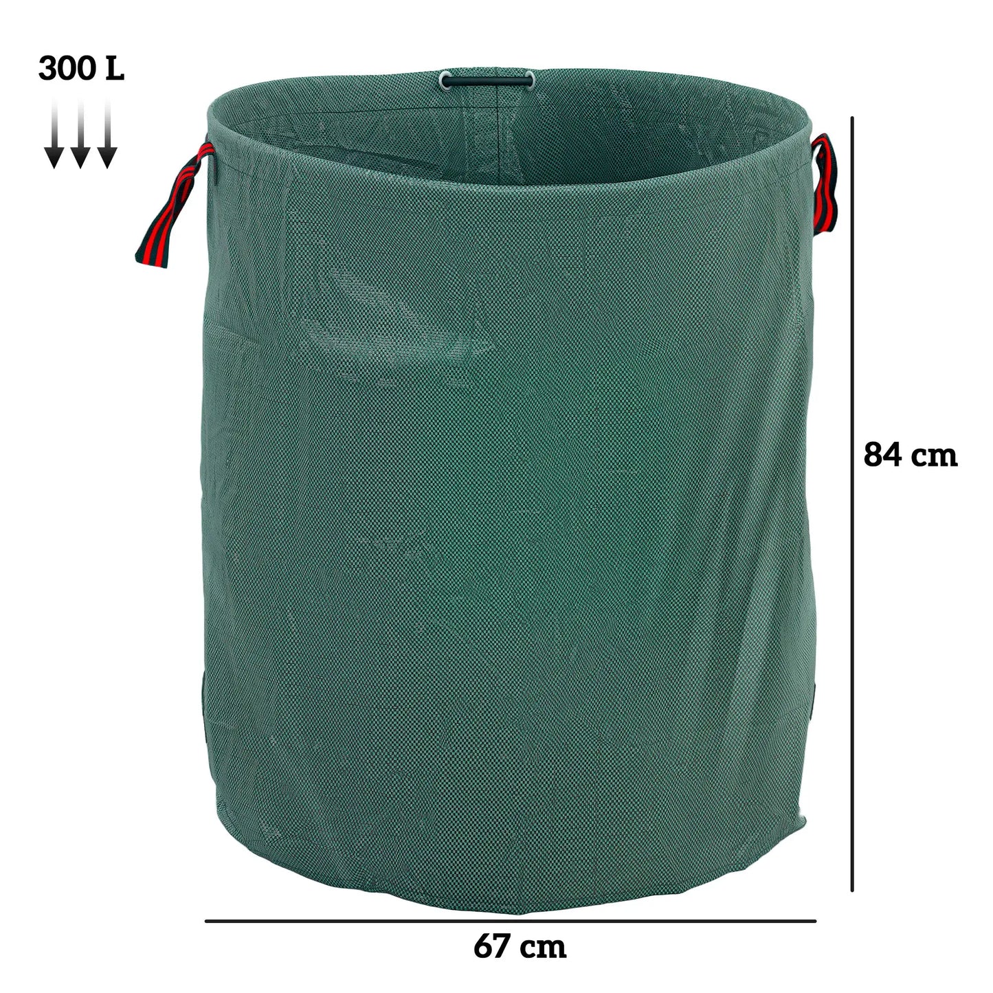 Outsunny Garden Waste Bags, 300L x 3 Heavy Duty, Foldable and Reusable Waste Sacks with Handles for Loading Leaf, Green