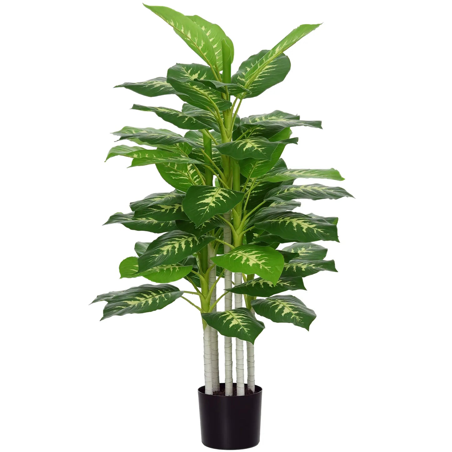 HOMCOM Artificial Evergreen Tree Fake Decorative Plant in Nursery Pot for Indoor Decor