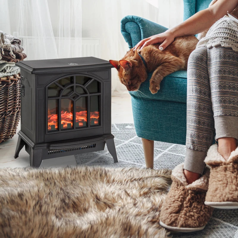 Sleek freestanding electric fireplace for homes