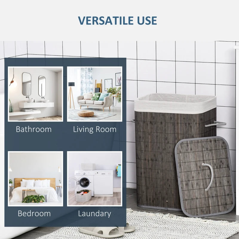 Small laundry basket with lid for tight spaces