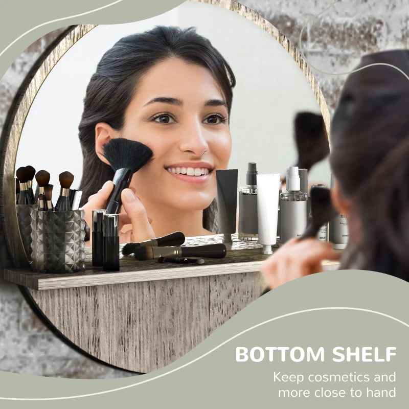 Stylish round mirror for home interior design