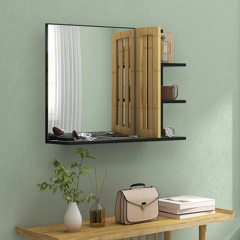 Unique round bamboo mirror for any room