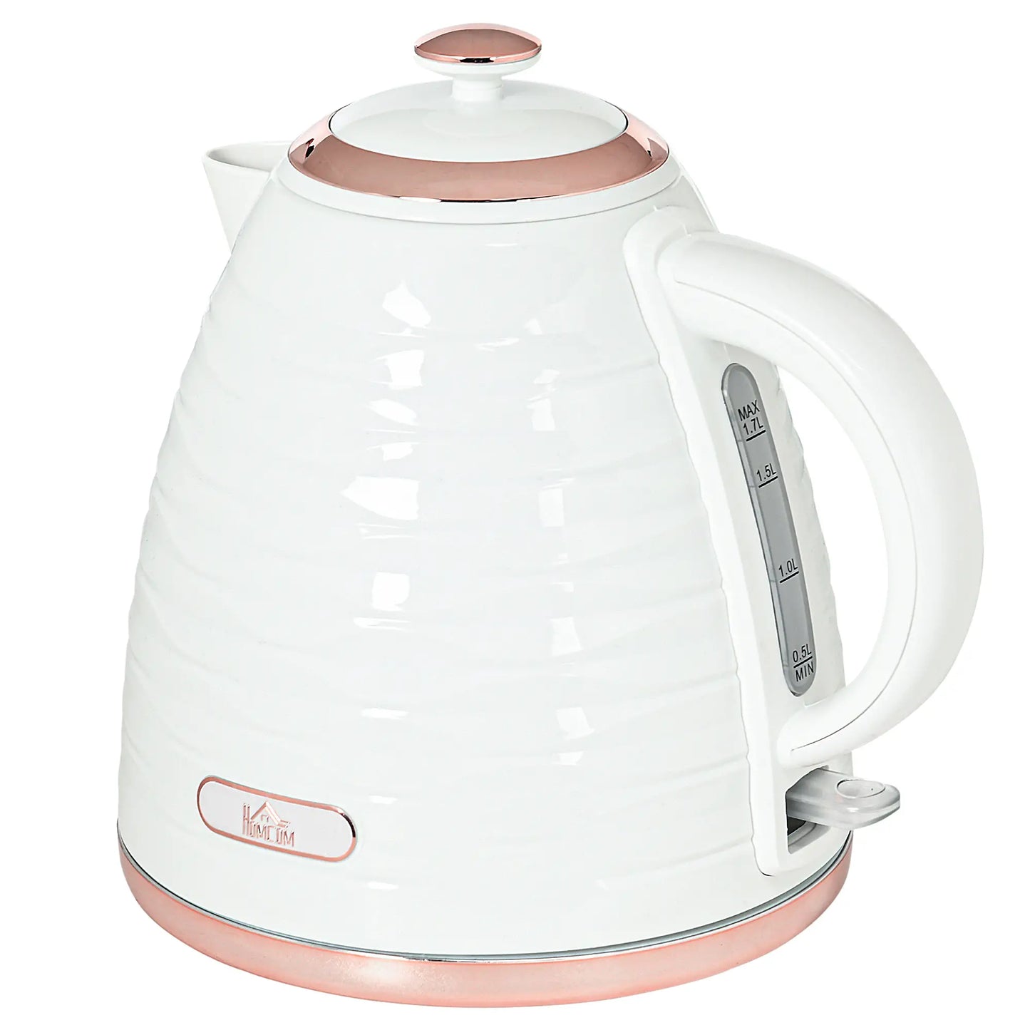 HOMCOM Kitchen 3kW Rapid Fast Boil Honeycomb Kettle - Cream