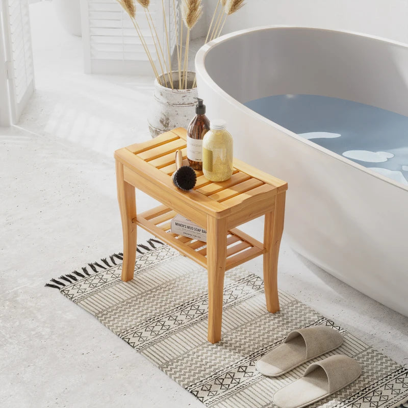 bathroom seating and storage