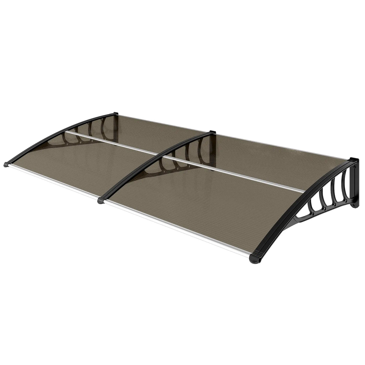 Outsunny Front Door Canopy, Outdoor Awning, Rain Shelter, 200 x 96cm, Brown