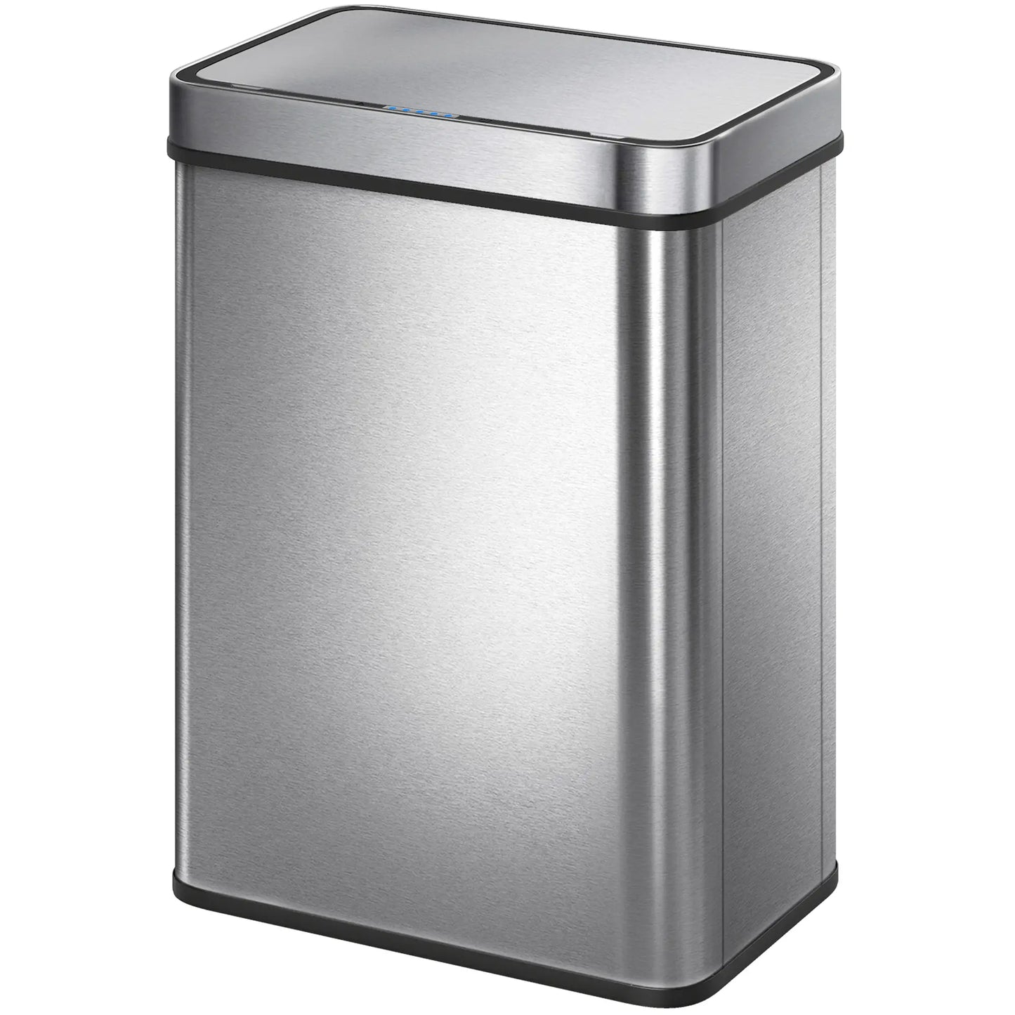 HOMCOM 50L Sensor Can, Sensor Bin with Soft-Close Lid, Fingerprint-Proof Stainless Steel, Silver Tone