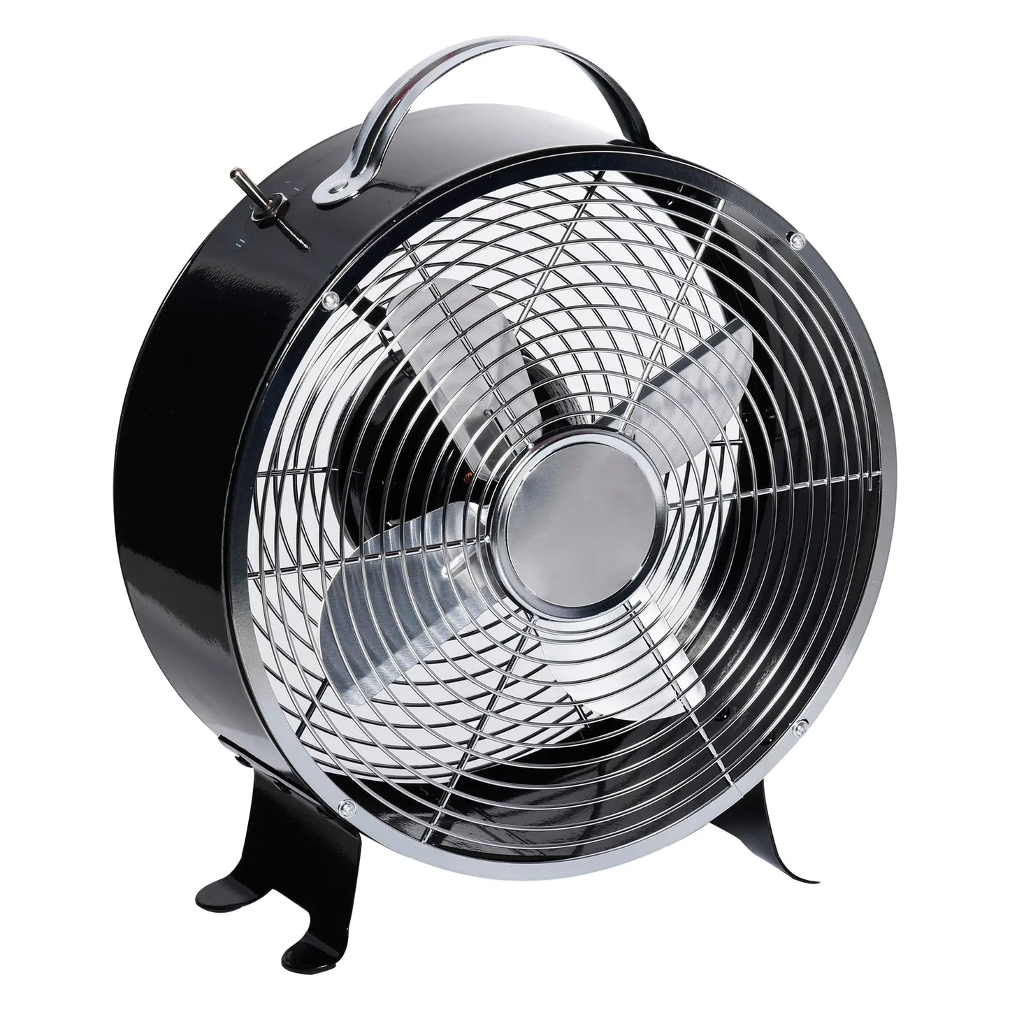 HOMCOM 10" 2-Speed Electric Table Desk Fan w/ Safety Guard Anti-Slip Feet Portable Cooling Fan Home Office Black