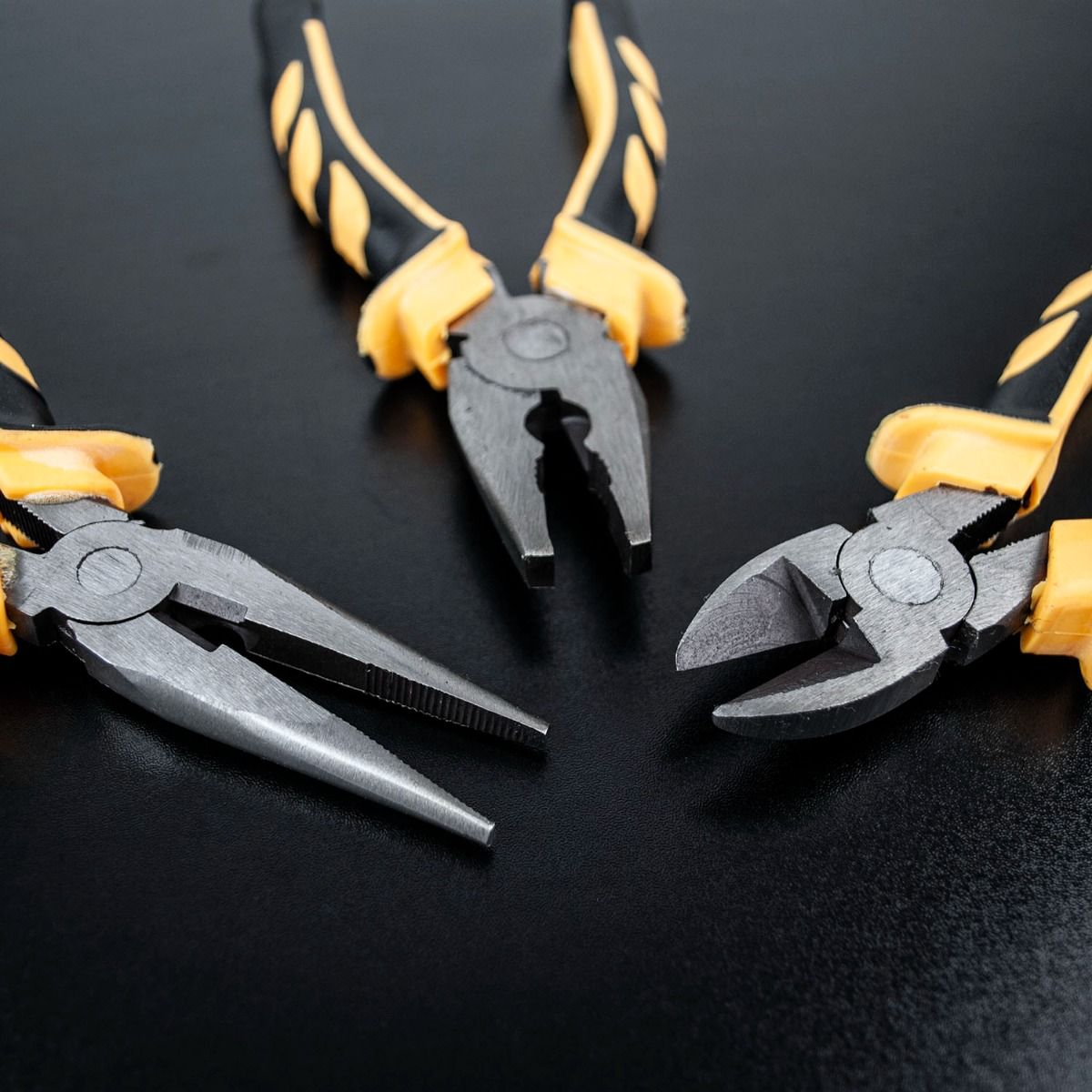 3 Pieces Soft Grip Pliers Set Sturdy Pliers From Tempered Carbon Steel