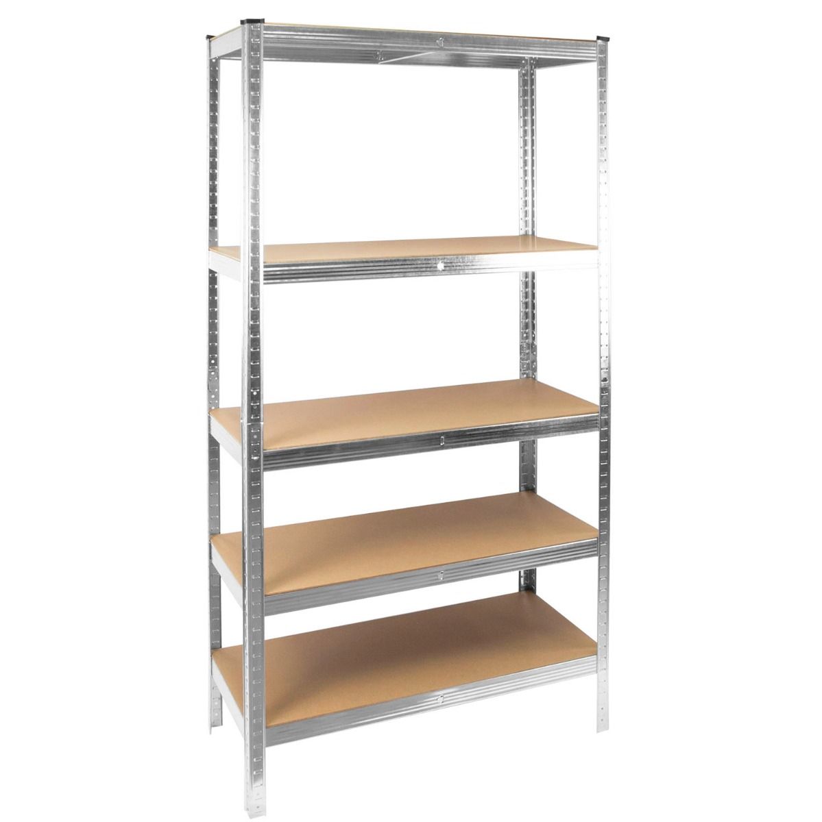 Boltless Garage Large Shelving Rack Galvanised Steel Frame Heavy Duty - Silver