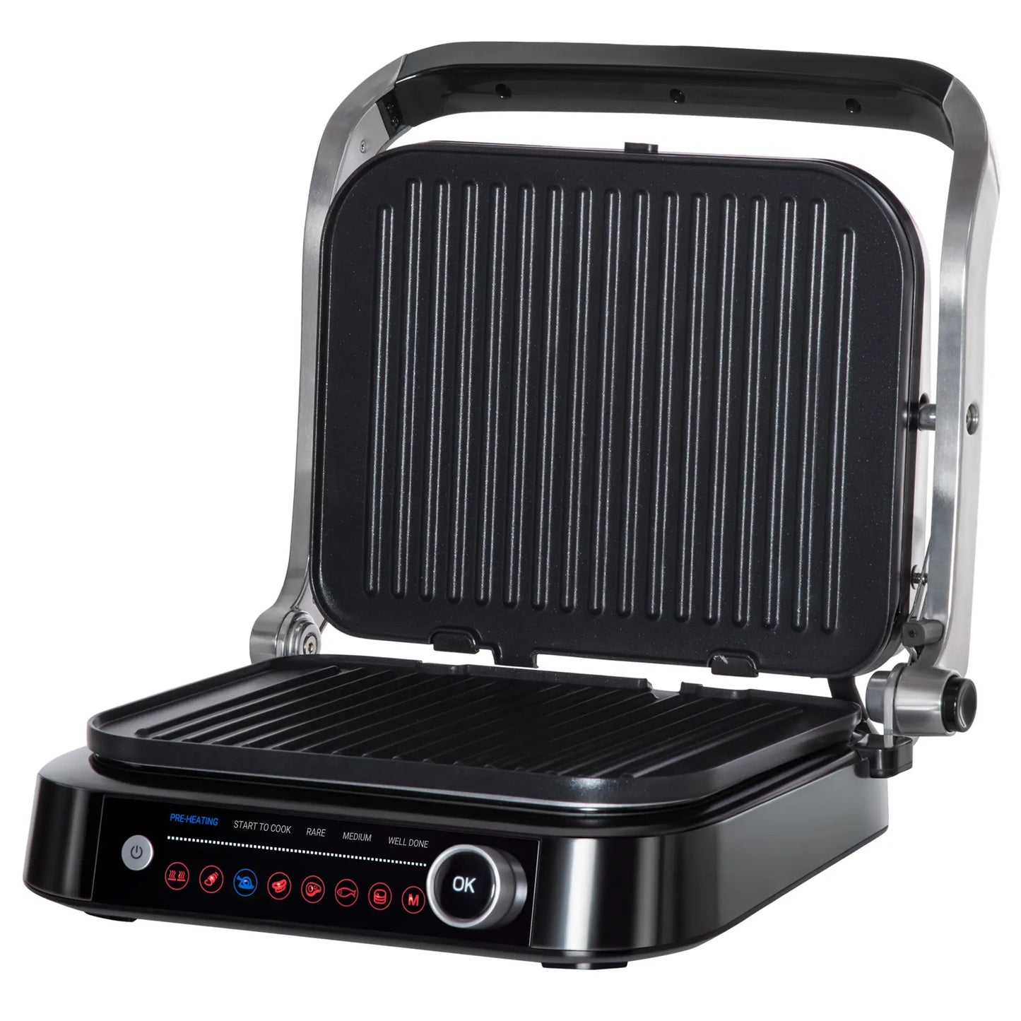 Premium Non-Stick Electric Grill & Panini Press with 8 Settings – 2100W Indoor BBQ