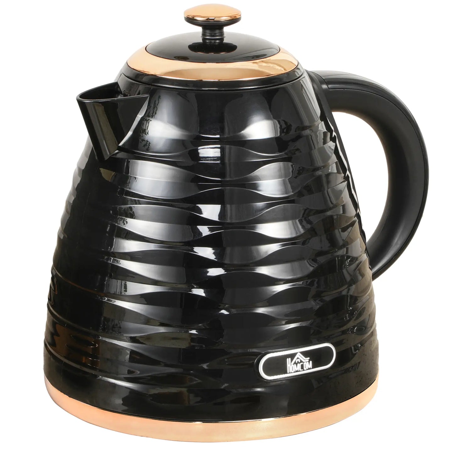 HOMCOM 3kW Rapid Boil Honeycomb Kettle Removable and Washable Filter, 1.7 L - Black