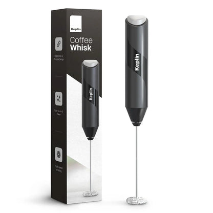 Keplin 2 PCS Portable Handheld Coffee & Milk Frother Whisk - Black