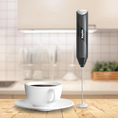 Keplin 2 PCS Portable Handheld Coffee & Milk Frother Whisk - Black