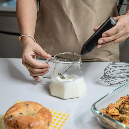 Keplin 2 PCS Portable Handheld Coffee & Milk Frother Whisk - Black