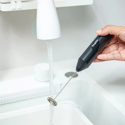 Keplin 2 PCS Portable Handheld Coffee & Milk Frother Whisk - Black