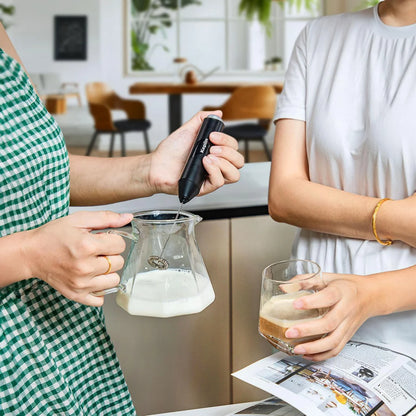 Keplin 2 PCS Portable Handheld Coffee & Milk Frother Whisk - Black