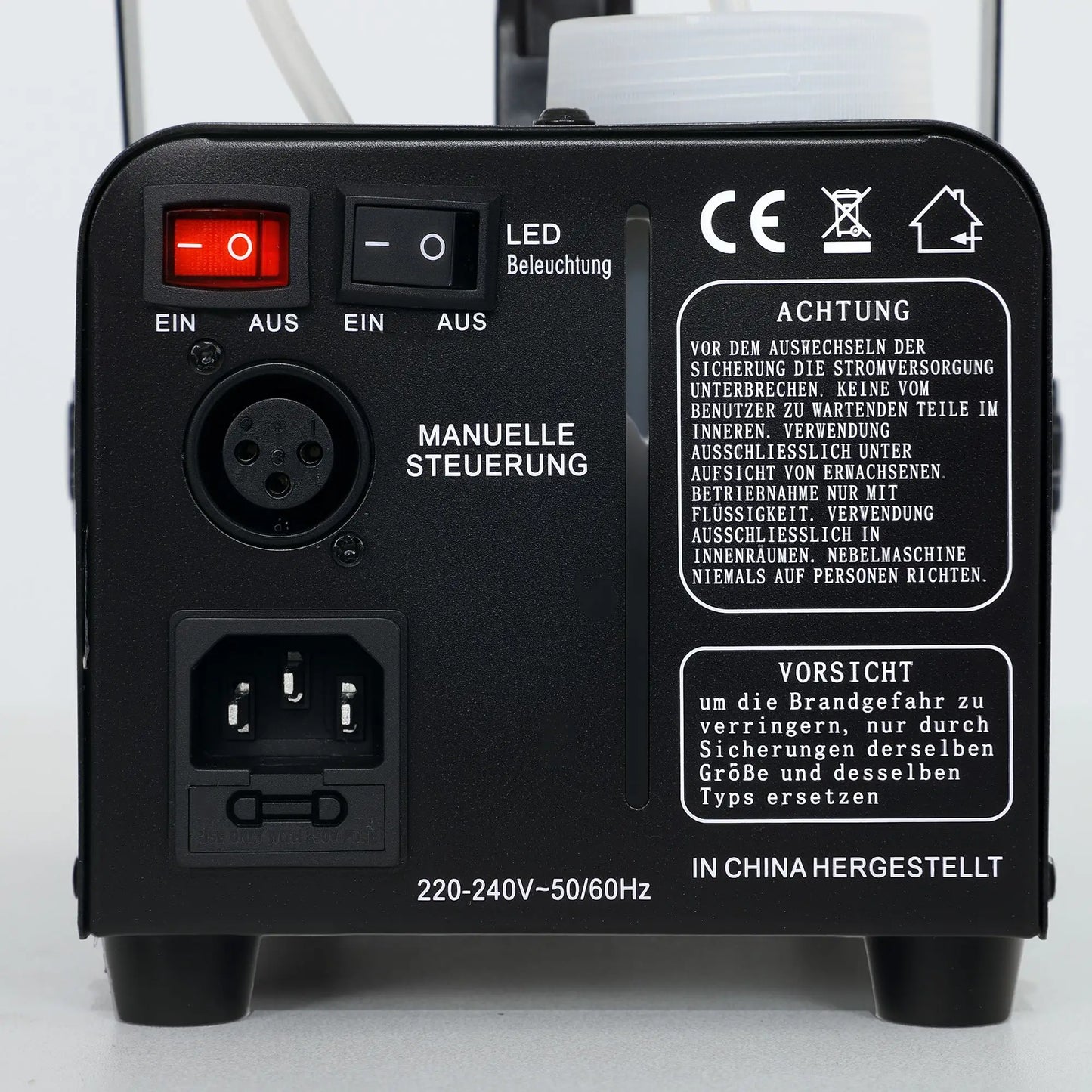 HOMCOM Smoke Fog Machine with 3 RGB LED Lights with 13 Colours and 4 Effects, 450W 2000CFM with Wired and Wireless Remote