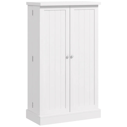 HOMCOM Freestanding Multi-Storage Kitchen Cupboard with Adjustable Shelves White