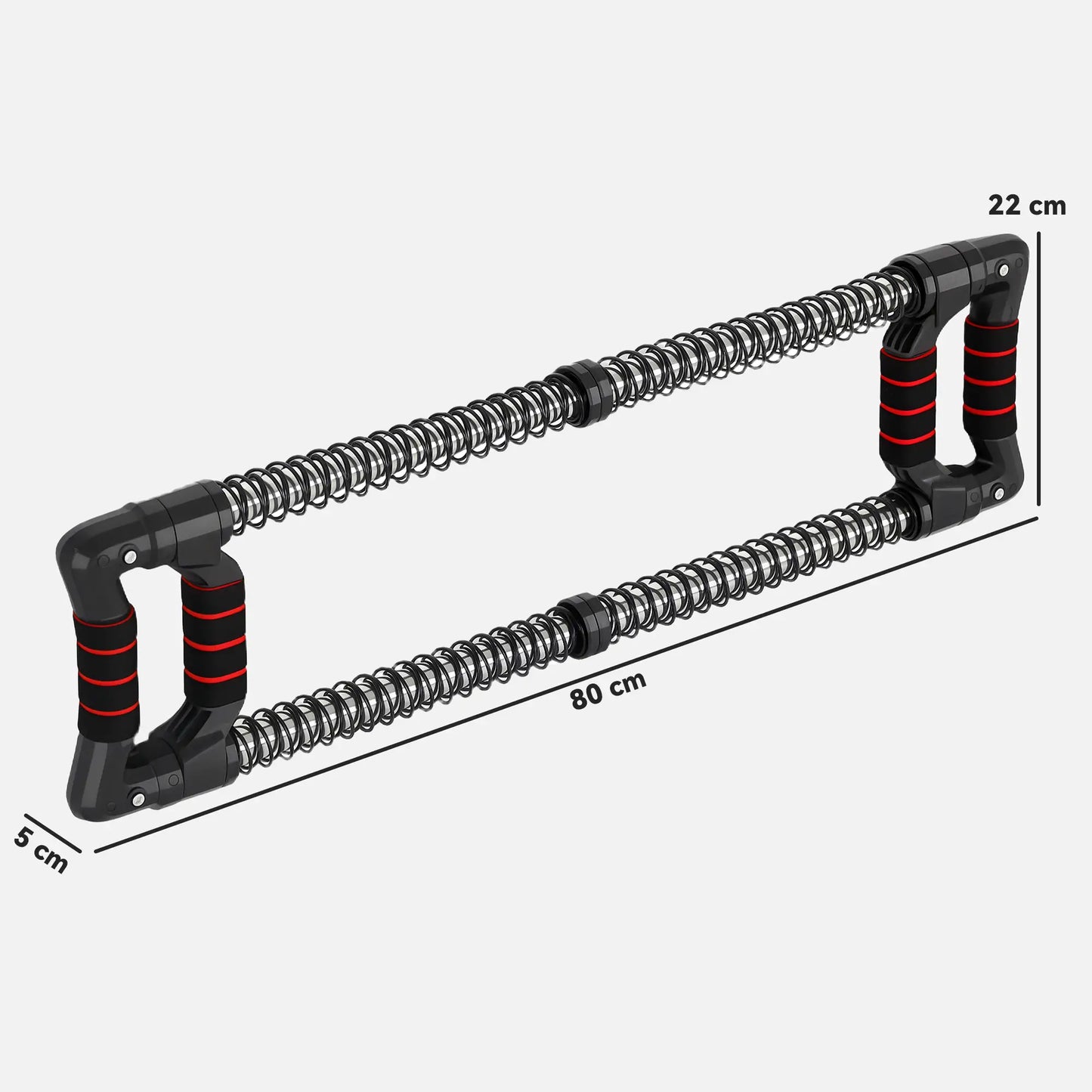 SPORTNOW Chest Expander, with 10-50kg Adjustable Resistance, for Home, Travel, Gym Workout