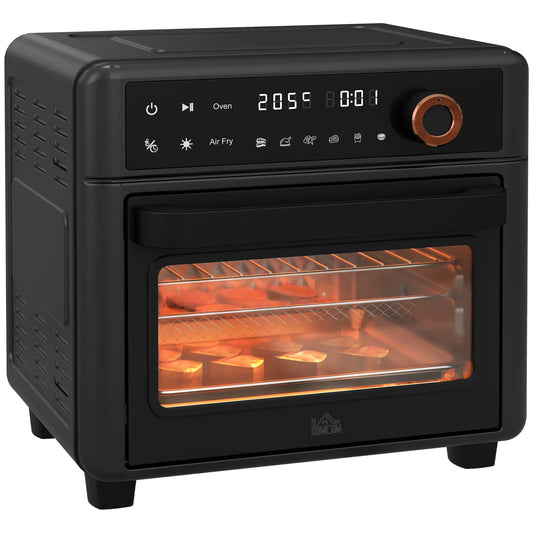 HOMCOM Air Fryer Oven, 13L Mini Oven, Multifunction Countertop Convection Oven w/ 12 Presets 1500W