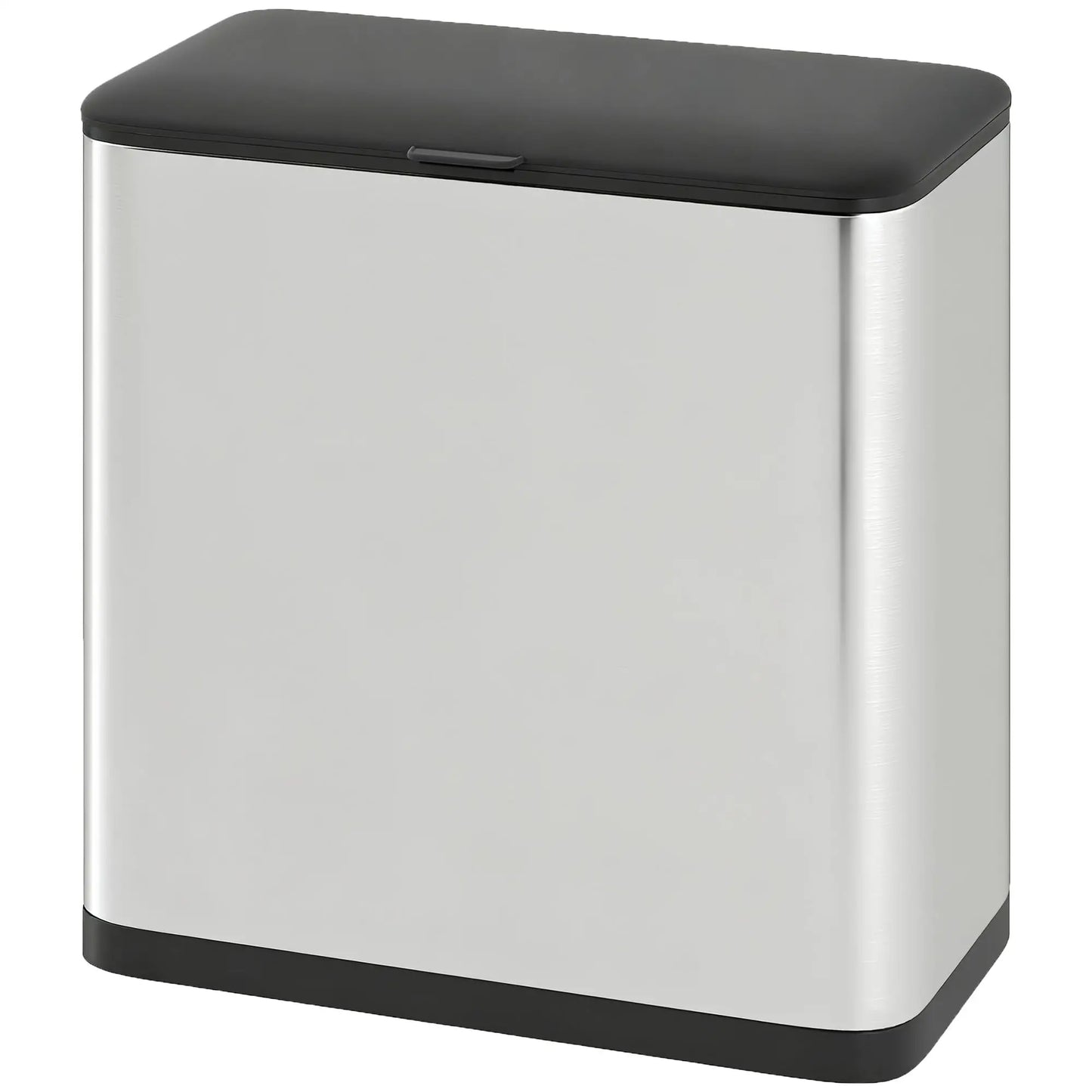 HOMCOM 8L Hanging Kitchen Bin, Rubbish Bin with Lid & Removable Inner Bucket for Under Cabinet, Under Sink, Office