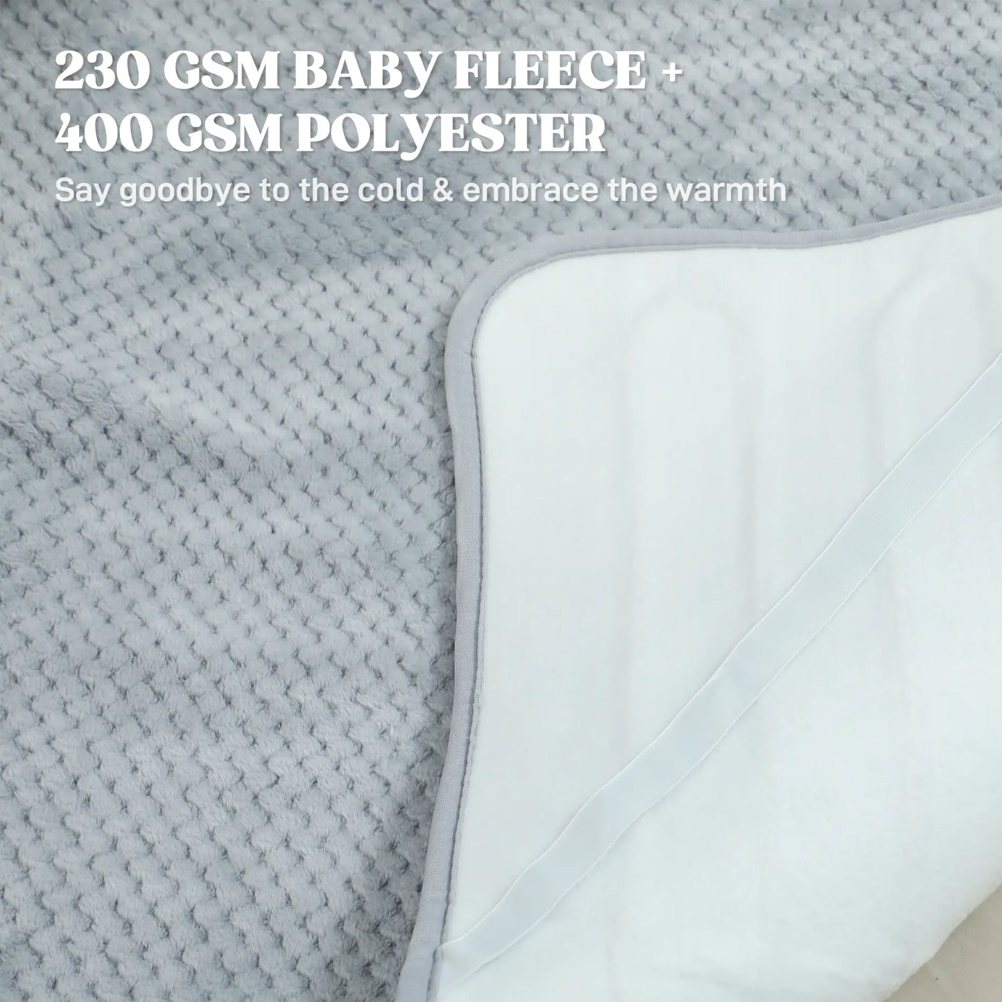 HOMCOM Heated Electric Blanket, Warm Throw Blanket with 5 Heating Levels, 10 Hour Auto-Off Timer, Grey