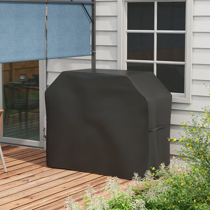 Outsunny 147 x 61cm Plastic Coated Protective Outdoor Barbecue BBQ Grill Cover - Black