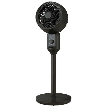 HOMCOM Air Circulator Fan Pedestal Cooling Fan with 3 Speed & Carry Handle, Black