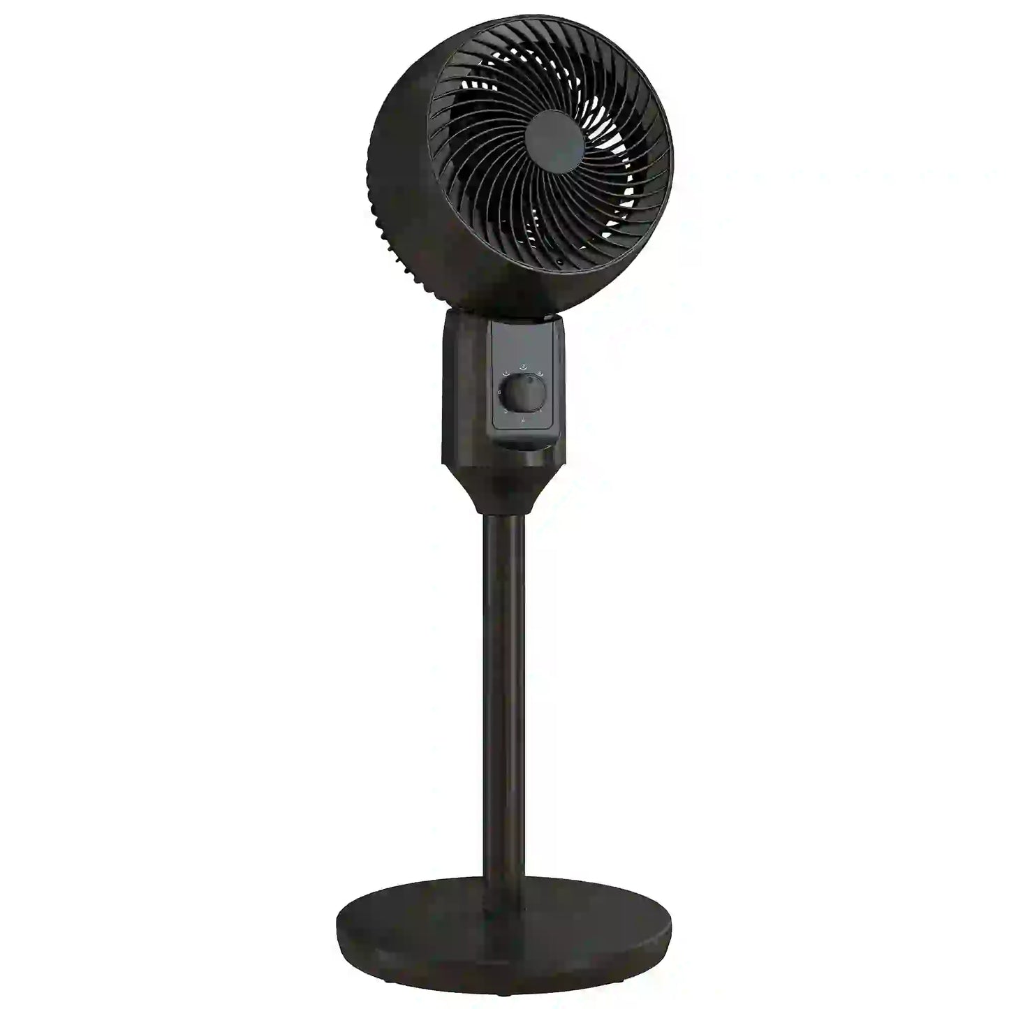 HOMCOM Air Circulator Fan Pedestal Cooling Fan with 3 Speed & Carry Handle, Black