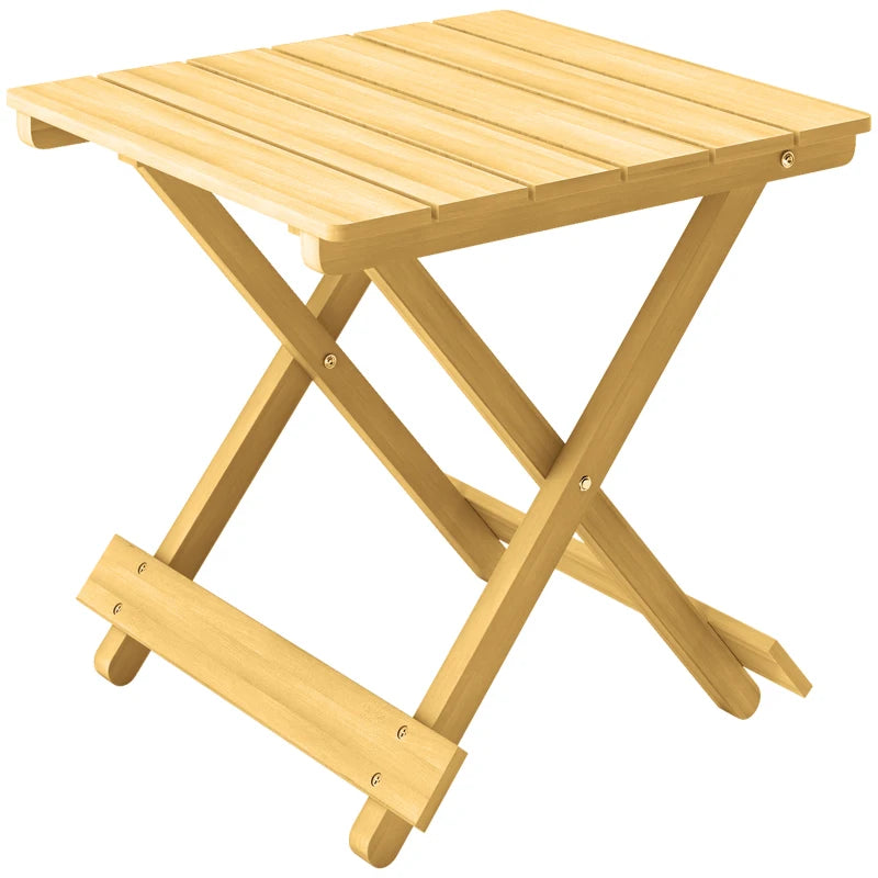 Outsunny Garden Furniture Wooden Foldable Outdoor Coffee Table