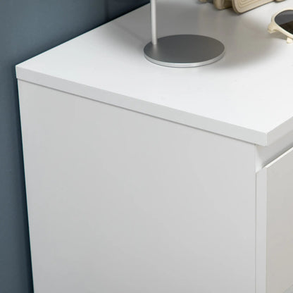 HOMCOM Chest of Three Storage Drawers with Anti-Tipping Straps - White