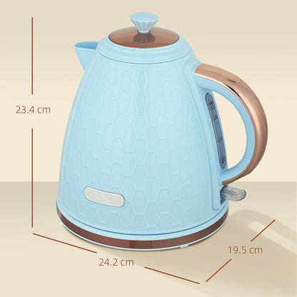 HOMCOM 3kW Rapid Water Boil Honeycomb Kettle - Light Blue