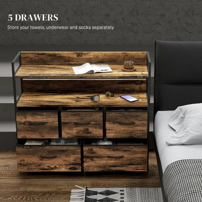5 drawers chest for convenient bedroom storage