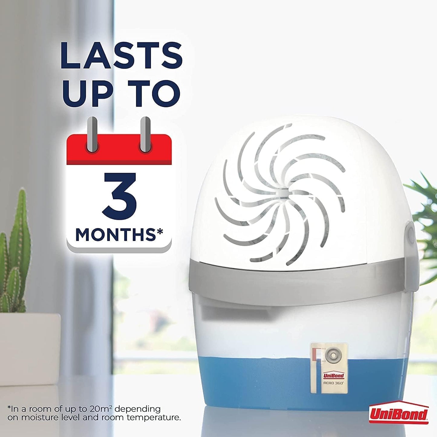 UniBond AERO 360° Dehumidifier Moisture Absorber Neutral Refill Tab, Ultra-Absorbent & Odour-Neutralising, 4 x 450g