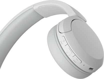 Sony WH-CH520 Wireless Bluetooth On-Ear Headphones, Lightweight, Up to 50hr Battery, iOS & Android - White