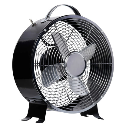 HOMCOM 10" 2-Speed Electric Table Desk Fan w/ Safety Guard Anti-Slip Feet Portable Cooling Fan Home Office Black