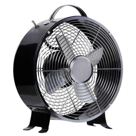 HOMCOM 10" 2-Speed Electric Table Desk Fan w/ Safety Guard Anti-Slip Feet Portable Cooling Fan Home Office Black